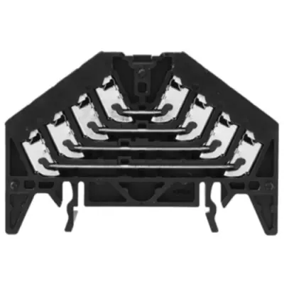 Patch distribution terminal, push-in connection, 0.5-1.5 mm², 16 pole, 10 A, 4 kV, black, 1173840000 - 1