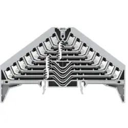 Potential distribution terminal, push-in connection, 0.5-1.5 mm², 8 pole, 17.5 A, 4 kV, gray, 1173850000