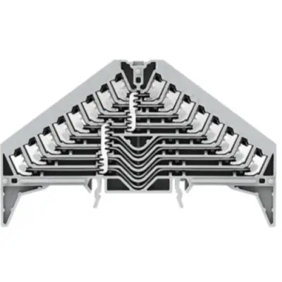 Potential distribution terminal, push-in connection, 0.5-1.5 mm², 8 pole, 17.5 A, 4 kV, gray, 1173850000 - 1