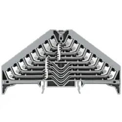 Potential distribution terminal, push-in connection, 0.5-1.5 mm², 8 pole, 17.5 A, 4 kV, gray, 1173870000