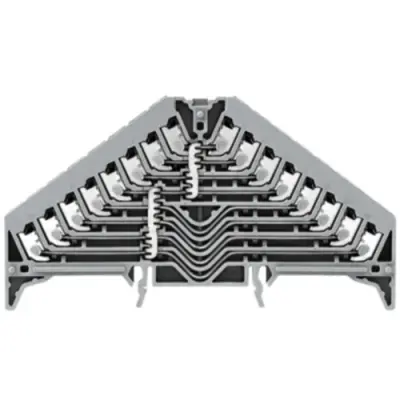 Potential distribution terminal, push-in connection, 0.5-1.5 mm², 8 pole, 17.5 A, 4 kV, gray, 1173870000 - 1