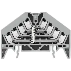 Potential distribution terminal, push-in connection, 0.5-1.5 mm², 16 pole, 17.5 A, 4 kV, gray, 1173890000