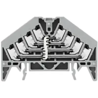 Potential distribution terminal, push-in connection, 0.5-1.5 mm², 16 pole, 17.5 A, 4 kV, gray, 1173890000 - 1
