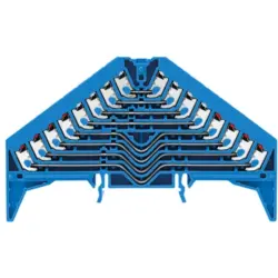 Patch distribution terminal, push-in connection, 0.5-1.5 mm², 32 pole, 8 A, 4 kV, blue, 1173900000