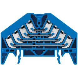 Patch distribution terminal, push-in connection, 0.5-1.5 mm², 16 pole, 10 A, 4 kV, blue, 1173930000