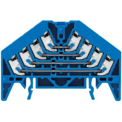 Patch distribution terminal, push-in connection, 0.5-1.5 mm², 16 pole, 10 A, 4 kV, blue, 1173930000 - 1