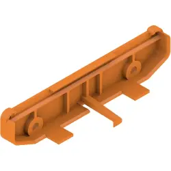 End plate, PA, (W x H x D) 27.2 x 108.2 x 23.8 mm, orange, 1185060000