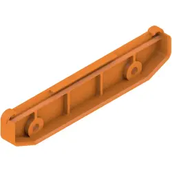 End plate, straight, PA, (L x W x H) 108.2 x 21.5 x 21.9 mm, orange, 1185160000