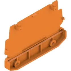 End plate, angled, PA, (L x W x H) 108.2 x 21.5 x 71.7 mm, orange, 1185360000