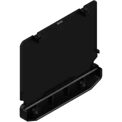 End plate, PA, (L x W x H) 108.2 x 21.5 x 101.7 mm, black, for enclosure, 1189880000