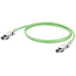 System cable, RJ45 plug, straight to RJ45 plug, straight, Cat 5, SF/UTP, PVC, 1.5 m, green, 1191010015