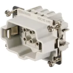 Pin contact insert, 3, 6 pole, unequipped, crimp connection, with PE contact, 1200400000