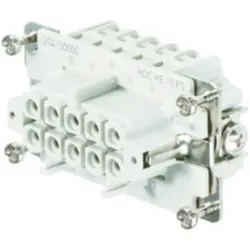 Socket contact insert, 4, 10 pole, equipped, screw connection, with PE contact, 1204100000