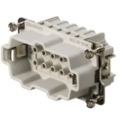 Pin contact insert, 4, 10 pole, unequipped, crimp connection, with PE contact, 1204300000