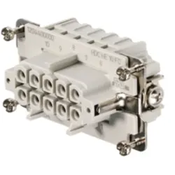 Socket contact insert, 4, 10 pole, unequipped, crimp connection, with PE contact, 1204400000