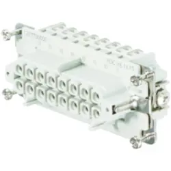Socket contact insert, 6, 16 pole, equipped, screw connection, with PE contact, 1207700000