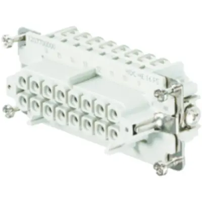 Socket contact insert, 6, 16 pole, equipped, screw connection, with PE contact, 1207700000 - 1