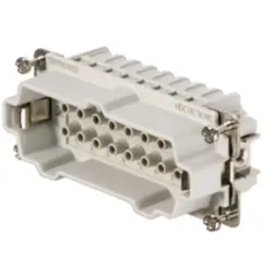 Pin contact insert, 6, 16 pole, unequipped, crimp connection, with PE contact, 1207900000