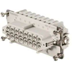 Socket contact insert, 6, 16 pole, unequipped, crimp connection, with PE contact, 1208000000