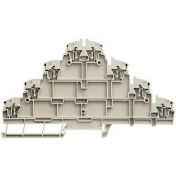 Multi level terminal block, spring balancer connection, 0.5-2.5 mm², 24 A, 6 kV, dark beige, 1208920000