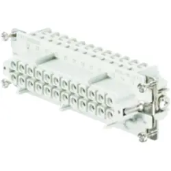 Socket contact insert, 8, 24 pole, equipped, screw connection, with PE contact, 1211300000