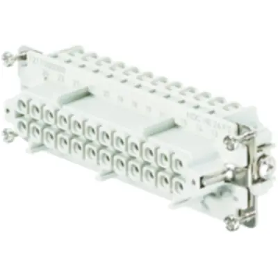 Socket contact insert, 8, 24 pole, equipped, screw connection, with PE contact, 1211300000 - 1