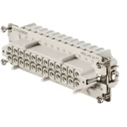 Socket contact insert, 8, 24 pole, unequipped, crimp connection, with PE contact, 1211600000