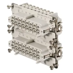 Socket contact insert, 6, 16 pole, equipped, screw connection, with PE contact, 1216100000