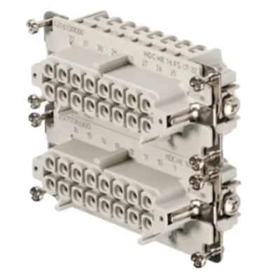 Socket contact insert, 6, 16 pole, equipped, screw connection, with PE contact, 1216100000 - 1