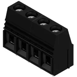 PCB terminal, 4 pole, pitch 10.16 mm, AWG 22-8, 65 A, screw connection, black, 1226220000