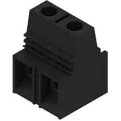 PCB terminal, 2 pole, pitch 15 mm, AWG 16-4, 85 A, screw connection, black, 1226470000