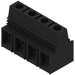PCB terminal, 4 pole, pitch 15 mm, AWG 16-4, 85 A, screw connection, black, 1226480000
