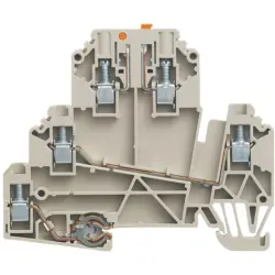 Disconnect/test-disconnect terminal block, screw connection, 0.5-4.0 mm², 24 A, 8 kV, dark beige, 1247420000