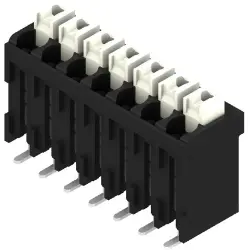 PCB terminal, 7 pole, pitch 3.5 mm, AWG 28-14, 12 A, spring-clamp connection, black, 1250420000