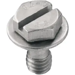 Screw, straight, stainless steel, (W x H x D) 14 x 18 x 14 mm, silver, 1253230000