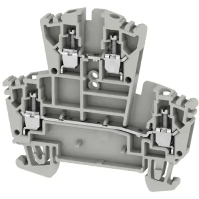 Multi level terminal block, screw connection, 0.5-4.0 mm², 21 A, gray, 1255280000 - 1