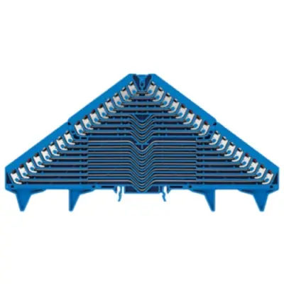 Patch distribution terminal, push-in connection, 0.5-1.5 mm², 64 pole, 6 A, 4 kV, blue, 1267800000 - 1