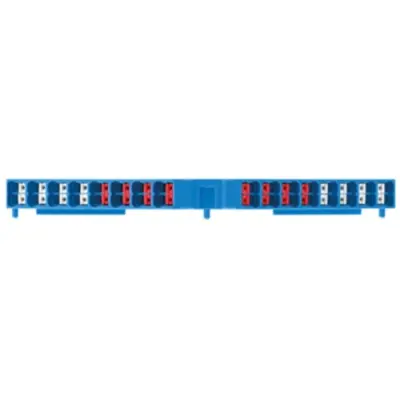 Patch distribution terminal, push-in connection, 0.5-1.5 mm², 32 pole, 8 A, 4 kV, blue, 1267840000 - 1