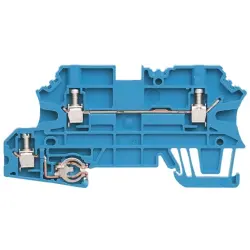 Protective conductor terminal, screw connection, 0.5-2.5 mm², 3 pole, 24 A, 8 kV, blue, 1270050000