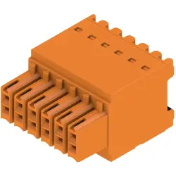 Socket header, 12 pole, pitch 3.5 mm, straight, orange, 1277320000