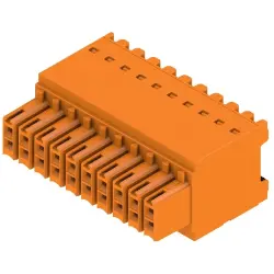 Socket header, 20 pole, pitch 3.5 mm, straight, orange, 1277360000