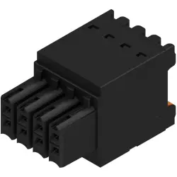 Socket header, 8 pole, pitch 3.5 mm, straight, black, 1277480000
