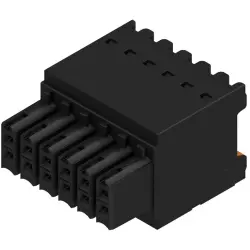 Socket header, 12 pole, pitch 3.5 mm, straight, black, 1277510000