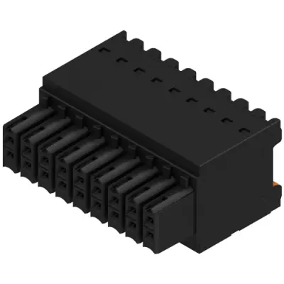 Socket header, 18 pole, pitch 3.5 mm, straight, black, 1277540000 - 1