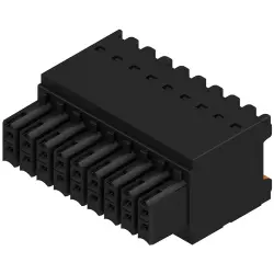 Socket header, 18 pole, pitch 3.5 mm, straight, black, 1277540000