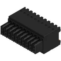 Socket header, 20 pole, pitch 3.5 mm, straight, black, 1277550000