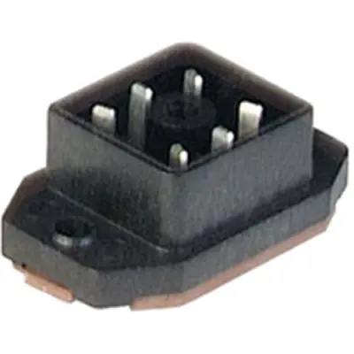 Panel plug, 6 pole, screw mounting, solder connection, black, 932669100 - 1