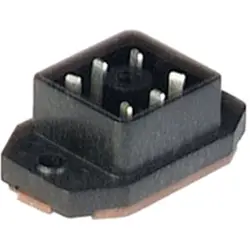 Panel plug, 6 pole, screw mounting, solder connection, black, 932918100