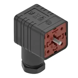Valve connector, DIN shape A, 2 pole + PE, 250 V, 0.25-1.5 mm², 932107100