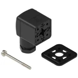 Valve connector, DIN shape A, 2 pole + PE, 230 V, 0.25-1.5 mm², 18045